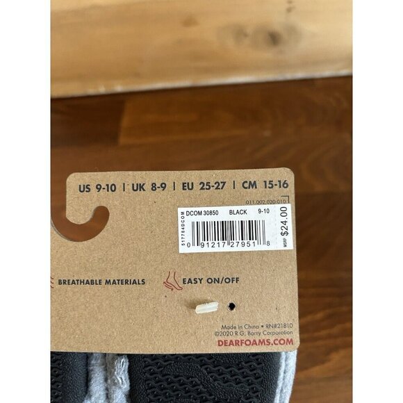 Dearfoams Kids Toddler Little Kid Black Dog Animal Slippers NEW 9-10 US - Picture 4 of 6